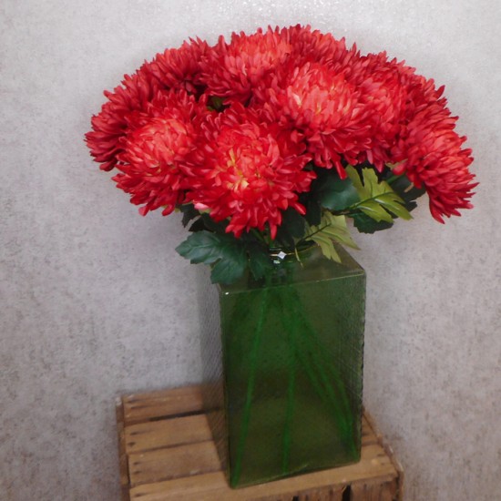 Artificial Bloom Chrysanthemum Red 66cm Artificial Flowers